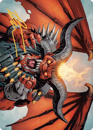 Rakdos, the Muscle Art Card (Gold-Stamped Signature) (53), Art Series: Outlaws of Thunder Junction — Magic card price