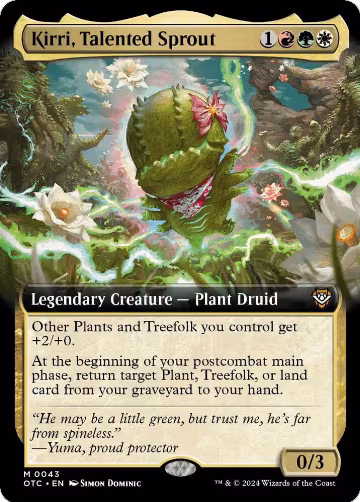 Kirri, Talented Sprout (Extended Art) (43), Commander: Outlaws of Thunder Junction — Magic card price