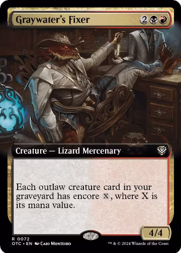 Graywater's Fixer (Extended Art) (72), Commander: Outlaws of Thunder Junction — Magic card price