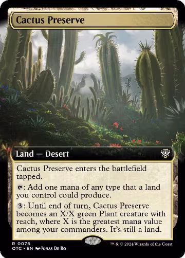 Cactus Preserve (Extended Art) (76), Commander: Outlaws of Thunder Junction — Magic card price