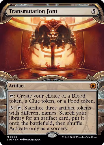 Transmutation Font (Showcase) (58), Outlaws of Thunder Junction: The Big Score — Magic card price