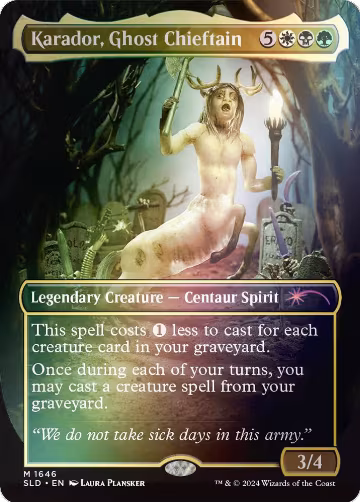 Karador, Ghost Chieftain (Rainbow Foil) (1646), Secret Lair Drop Series — Magic card price