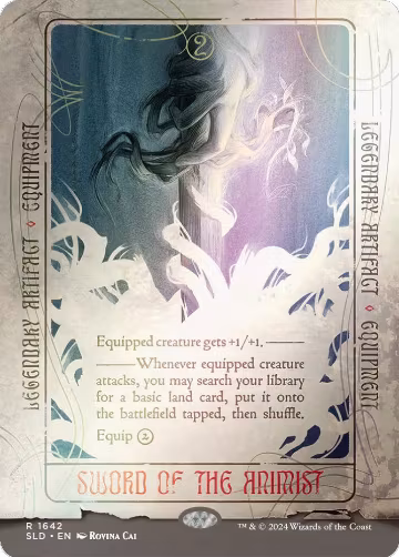 Sword of the Animist (Rainbow Foil) (1642), Secret Lair Drop Series — Magic card price
