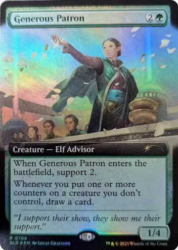Generous Patron (Extended Art) (768), Secret Lair Drop Series — Magic card price