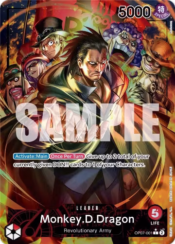 Monkey.D.Dragon (001) (Parallel) (OP07-001), 500 Years in the Future — One Piece card price