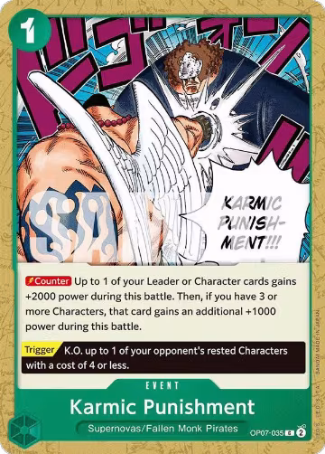 Karmic Punishment (OP07-035), 500 Years in the Future — One Piece card price