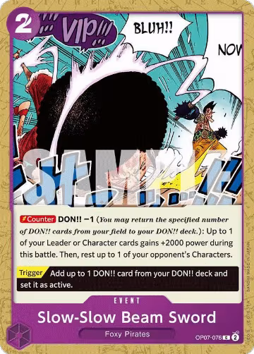 Slow-Slow Beam Sword (OP07-076), 500 Years in the Future — One Piece card price