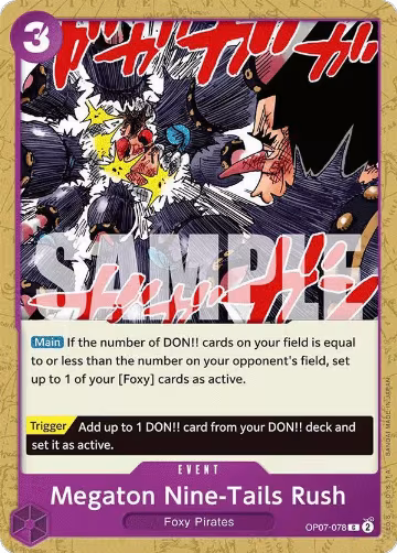 Megaton Nine-Tails Rush (OP07-078), 500 Years in the Future — One Piece card price