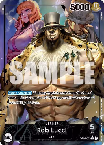 Rob Lucci (079) (Parallel) (OP07-079), 500 Years in the Future — One Piece card price