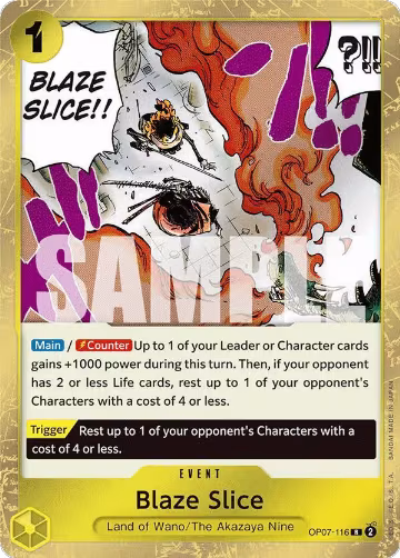 Blaze Slice (OP07-116), 500 Years in the Future — One Piece card price