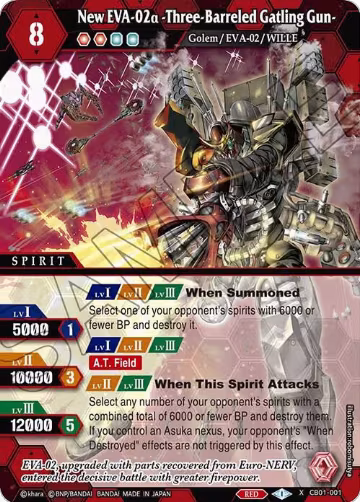New EVA-02a -Three-Barreled Gatling Gun- (CB01-001), Collaboration Booster 01: Halo of Awakening — Battle Spirits card price