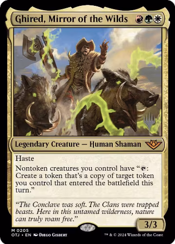 Ghired, Mirror of the Wilds (205), Promo Pack: Outlaws of Thunder Junction — Magic card price