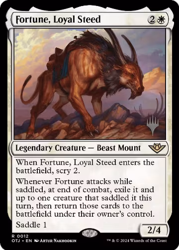 Fortune, Loyal Steed (12), Promo Pack: Outlaws of Thunder Junction — Magic card price