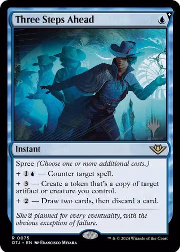 Three Steps Ahead (75), Promo Pack: Outlaws of Thunder Junction — Magic card price