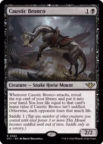 Caustic Bronco (82), Promo Pack: Outlaws of Thunder Junction — Magic card price