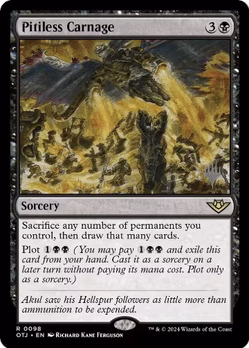 Pitiless Carnage (98), Promo Pack: Outlaws of Thunder Junction — Magic card price