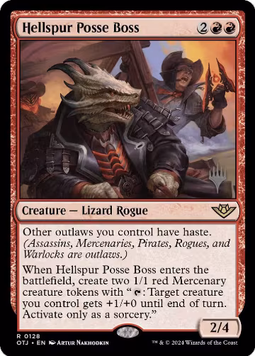 Hellspur Posse Boss (128), Promo Pack: Outlaws of Thunder Junction — Magic card price