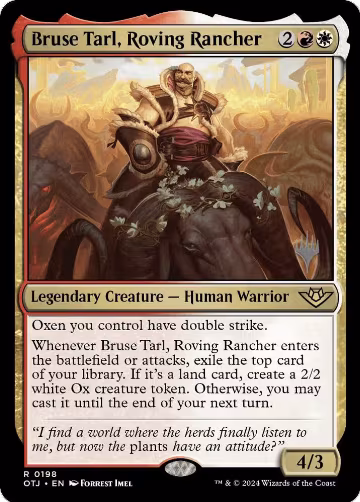 Bruse Tarl, Roving Rancher (198), Promo Pack: Outlaws of Thunder Junction — Magic card price