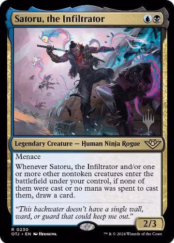 Satoru, the Infiltrator (230), Promo Pack: Outlaws of Thunder Junction — Magic card price