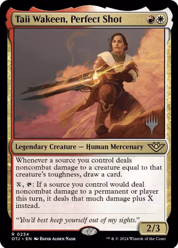 Taii Wakeen, Perfect Shot (234), Promo Pack: Outlaws of Thunder Junction — Magic card price