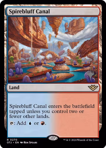 Spirebluff Canal (270), Promo Pack: Outlaws of Thunder Junction — Magic card price