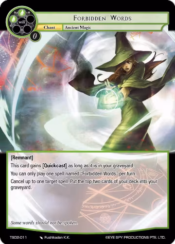 Forbidden Words (TSD2-011), Starter Deck: Yokoshima — Force of Will card price