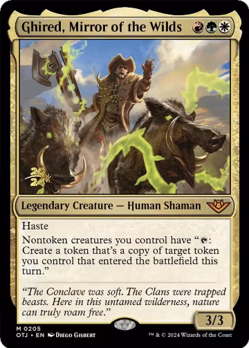 Ghired, Mirror of the Wilds (205), Prerelease Cards — Magic card price