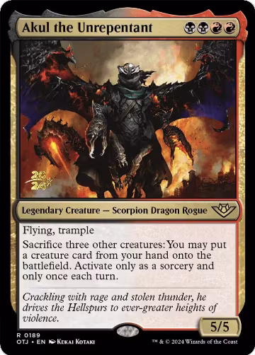 Akul the Unrepentant (189), Prerelease Cards — Magic card price