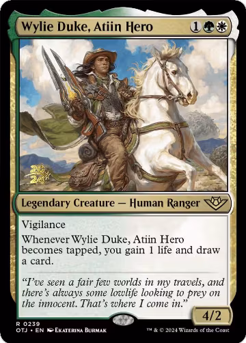 Wylie Duke, Atiin Hero (239), Prerelease Cards — Magic card price