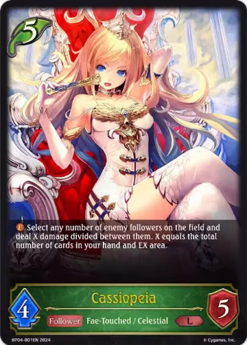 Cassiopeia (BP04-001EN), Cosmic Mythos — Shadowverse card price