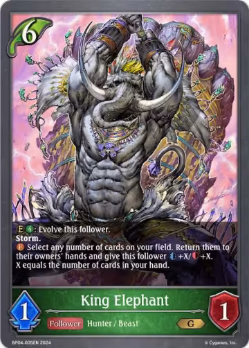 King Elephant (BP04-005EN), Cosmic Mythos — Shadowverse card price
