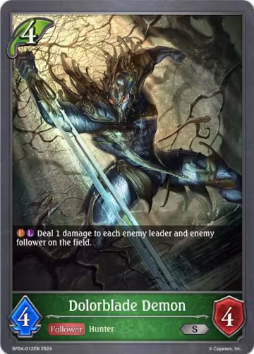 Dolorblade Demon (BP04-012EN), Cosmic Mythos — Shadowverse card price