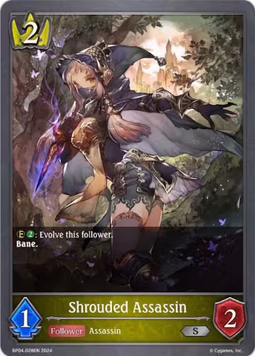 Shrouded Assassin (BP04-028EN), Cosmic Mythos — Shadowverse card price