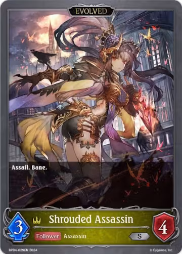 Shrouded Assassin (Evolved) (BP04-029EN), Cosmic Mythos — Shadowverse card price