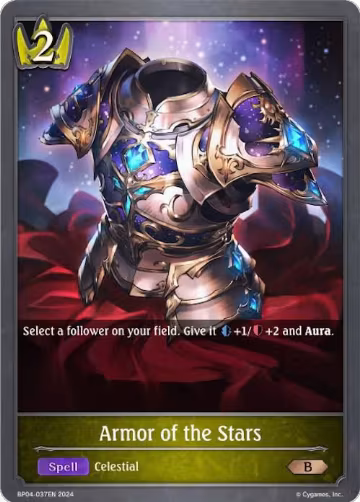 Armor of the Stars (BP04-037EN), Cosmic Mythos — Shadowverse card price