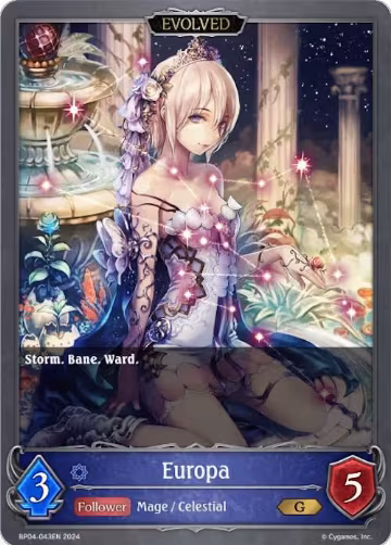 Europa (Evolved) (BP04-043EN), Cosmic Mythos — Shadowverse card price