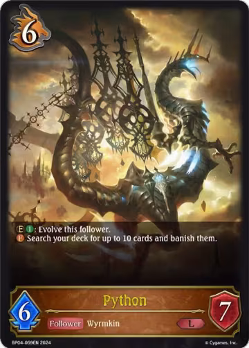 Python (BP04-059EN), Cosmic Mythos — Shadowverse card price