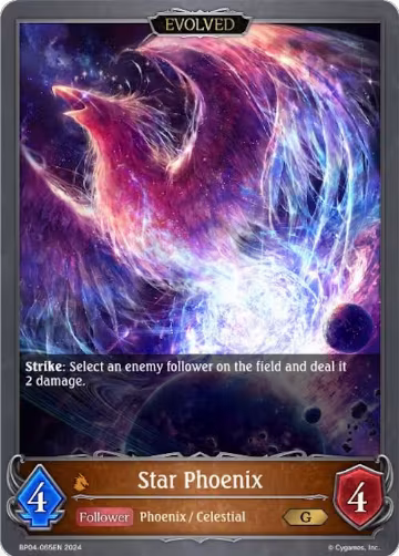 Star Phoenix (Evolved) (BP04-065EN), Cosmic Mythos — Shadowverse card price