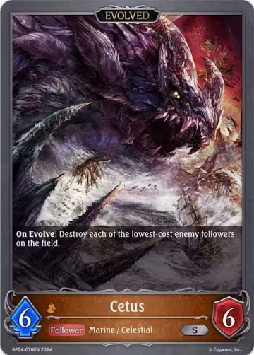 Cetus (Evolved) (BP04-070EN), Cosmic Mythos — Shadowverse card price