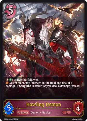Howling Demon (BP04-080EN), Cosmic Mythos — Shadowverse card price