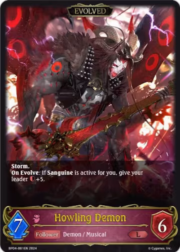Howling Demon (Evolved) (BP04-081EN), Cosmic Mythos — Shadowverse card price
