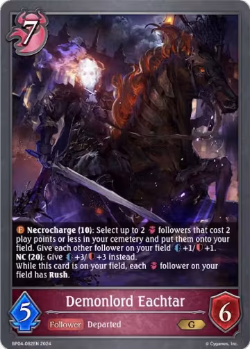 Demonlord Eachtar (BP04-082EN), Cosmic Mythos — Shadowverse card price