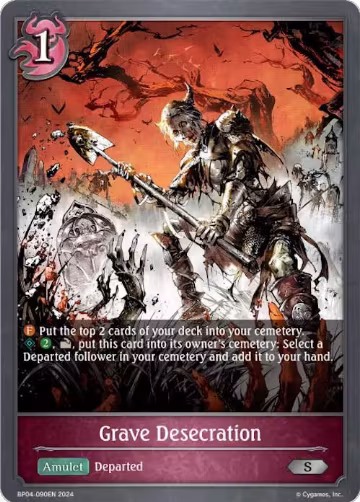Grave Desecration (BP04-090EN), Cosmic Mythos — Shadowverse card price
