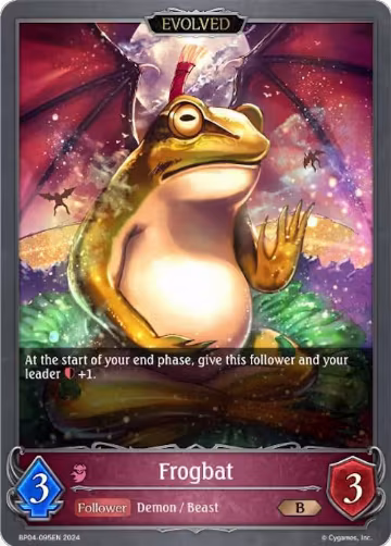 Frogbat (Evolved) (BP04-095EN), Cosmic Mythos — Shadowverse card price