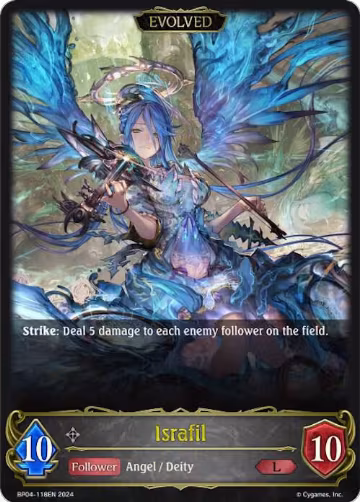 Israfil (Evolved) (BP04-118EN), Cosmic Mythos — Shadowverse card price
