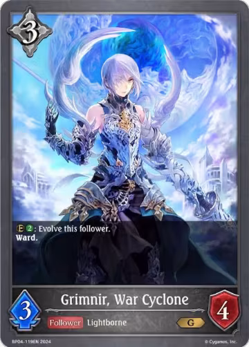 Grimnir, War Cyclone (BP04-119EN), Cosmic Mythos — Shadowverse card price