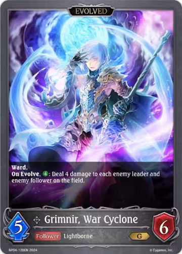 Grimnir, War Cyclone (Evolved) (BP04-120EN), Cosmic Mythos — Shadowverse card price
