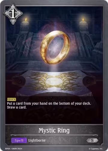 Mystic Ring (BP04-126EN), Cosmic Mythos — Shadowverse card price