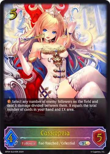 Cassiopeia (SL) (BP04-SL01EN), Cosmic Mythos — Shadowverse card price