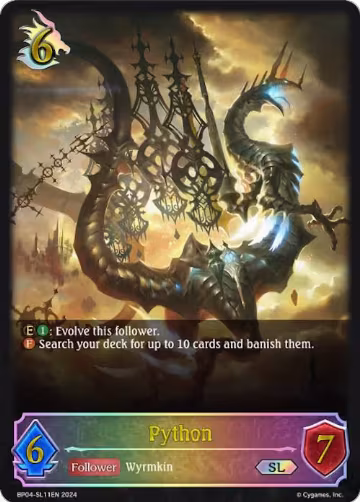 Python (SL) (BP04-SL11EN), Cosmic Mythos — Shadowverse card price